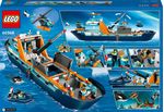 LEGO-City-60368-Esploratore-Artico-Grande-Nave-Giocattolo-Galleggiante-con-Elicottero-Gommone-Sottomarino-e-Relitto-Barca