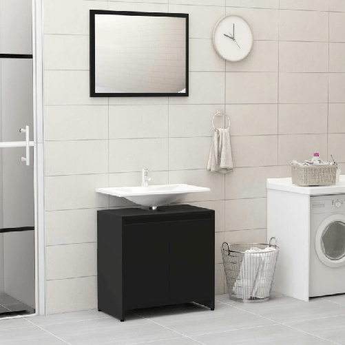 Set-Mobili-da-Bagno-3-pz-Nero-in-Truciolato