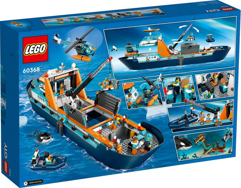 LEGO City 60368 Esploratore Artico, Grande Nave Giocattolo