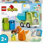 LEGO DUPLO 10987 Camion Riciclaggio Rifiuti, Camion Spazzatura Giocattolo, Gioco Educativo per Bambini