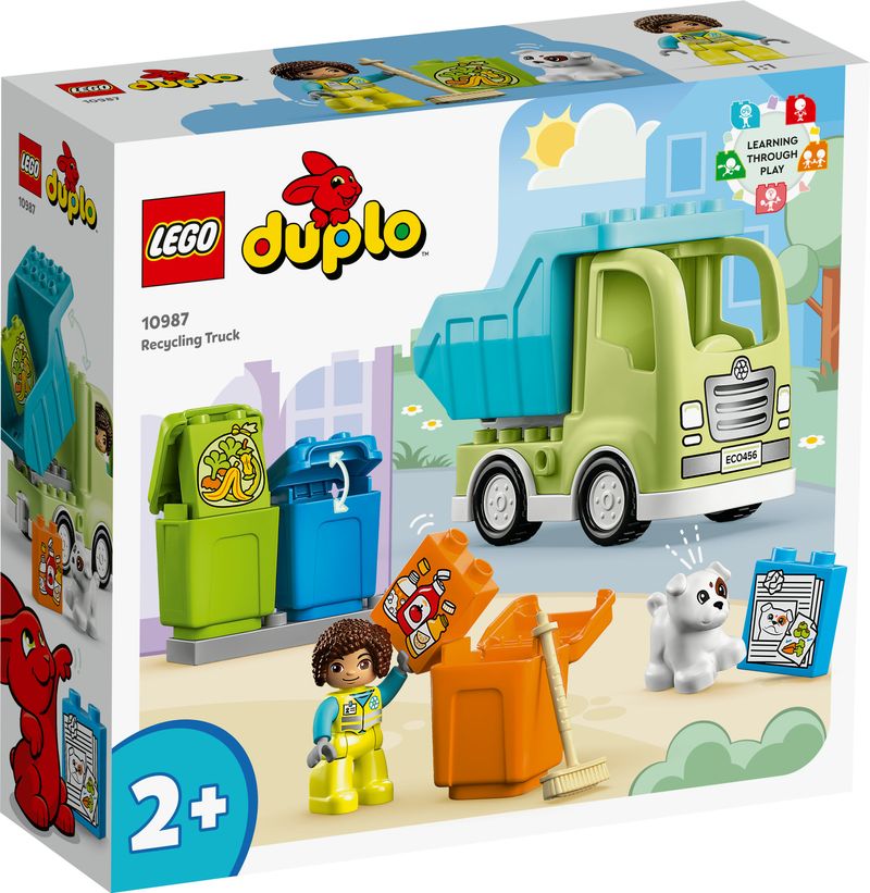 LEGO-DUPLO-10987-Camion-Riciclaggio-Rifiuti-Camion-Spazzatura-Giocattolo-Gioco-Educativo-per-Bambini-Raccolta-Differenziata