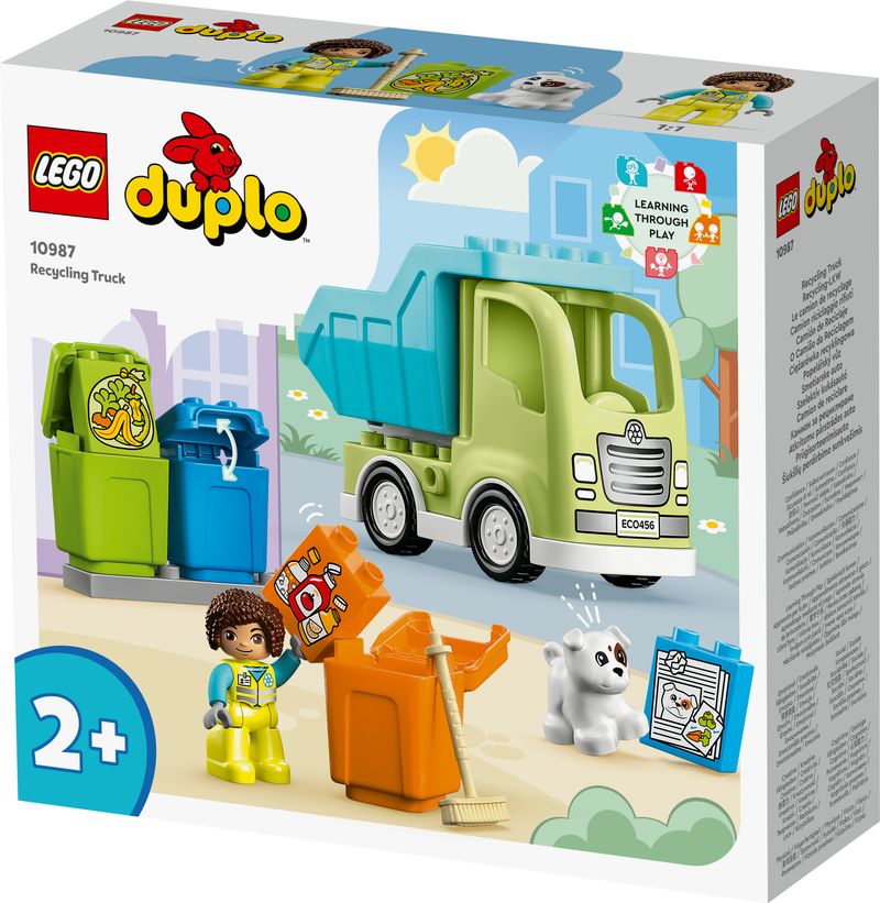 LEGO-DUPLO-10987-Camion-Riciclaggio-Rifiuti-Camion-Spazzatura-Giocattolo-Gioco-Educativo-per-Bambini-Raccolta-Differenziata