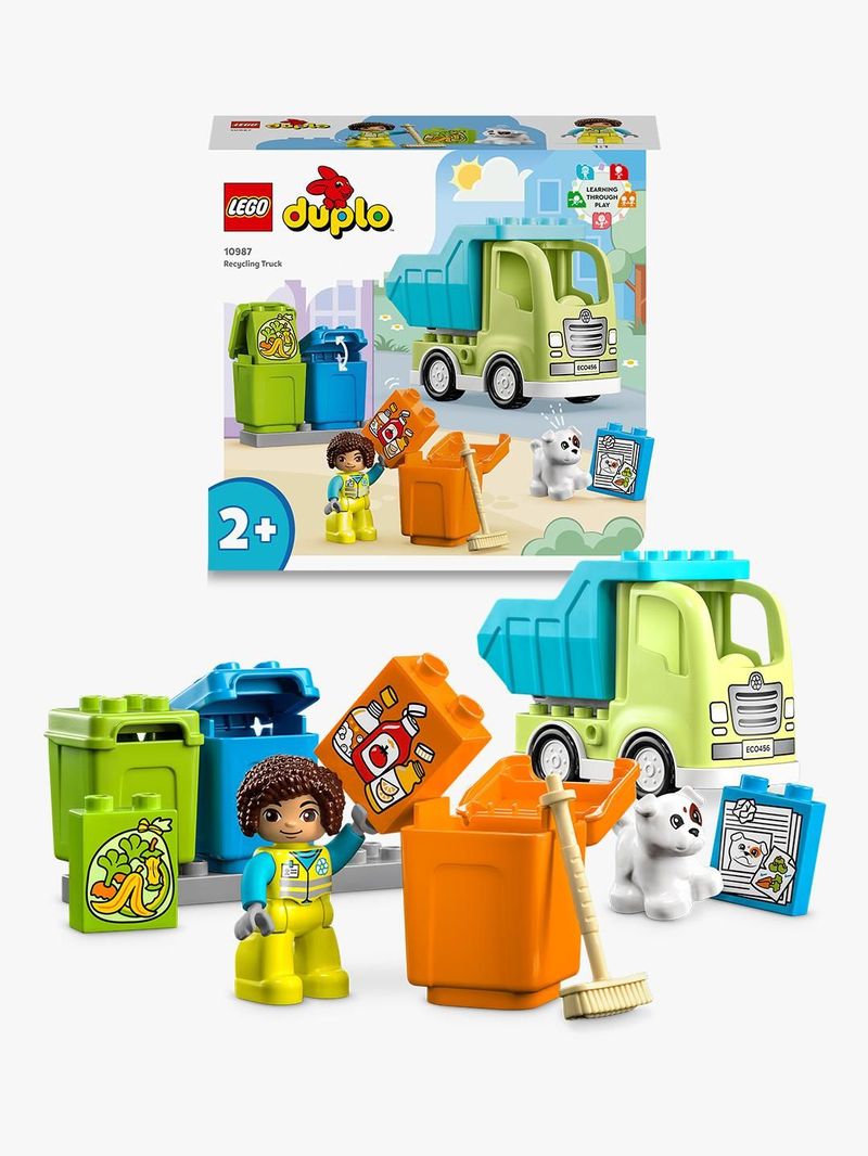 LEGO-DUPLO-10987-Camion-Riciclaggio-Rifiuti-Camion-Spazzatura-Giocattolo-Gioco-Educativo-per-Bambini-Raccolta-Differenziata