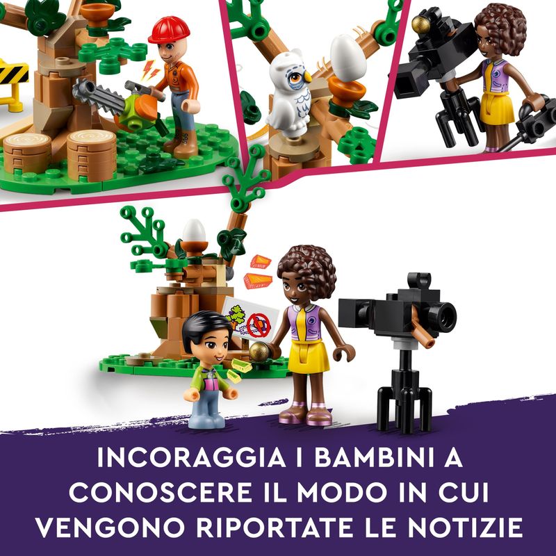 LEGO-Friends-41749-Furgone-della-Troupe-Televisiva-Camion-Giocattolo-per-le-Notizie-e-Salvataggio-Animali-Regalo-per-Bambini