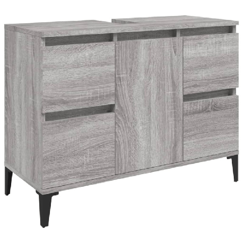Set-Mobili-da-Bagno-3-pz-Grigio-Sonoma-in-Legno-Multistrato