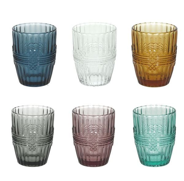 Tognana-M099-Confezione-6-Bicchieri-Ionico-280cc-Colori-Assortiti