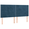 Testiere-4-pz-Blu-Scuro-100x5x78-88-cm-in-Velluto