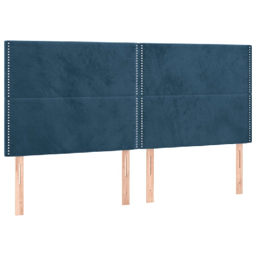 Testiere-4-pz-Blu-Scuro-100x5x78-88-cm-in-Velluto