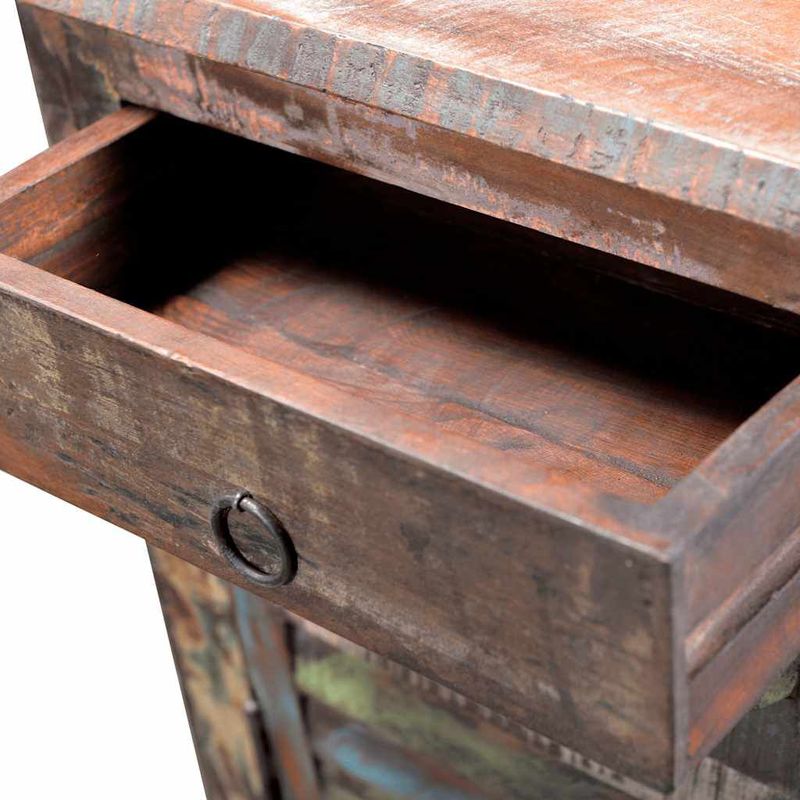vidaXL-Tavolino-Laterale-con-1-Cassetto-e-1-Anta-in-Legno-di-Recupero