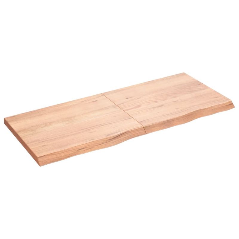 Ripiano-Muro-Marrone-Chiaro-120x50x4cm-Massello-Rovere-Trattato