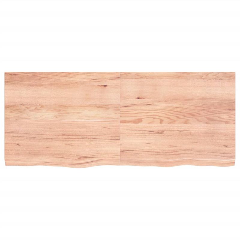 Ripiano-Muro-Marrone-Chiaro-120x50x4cm-Massello-Rovere-Trattato