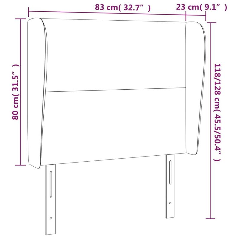 Testiera-ad-Orecchio-Grigio-Chiaro-83x23x118-128-cm-in-Tessuto