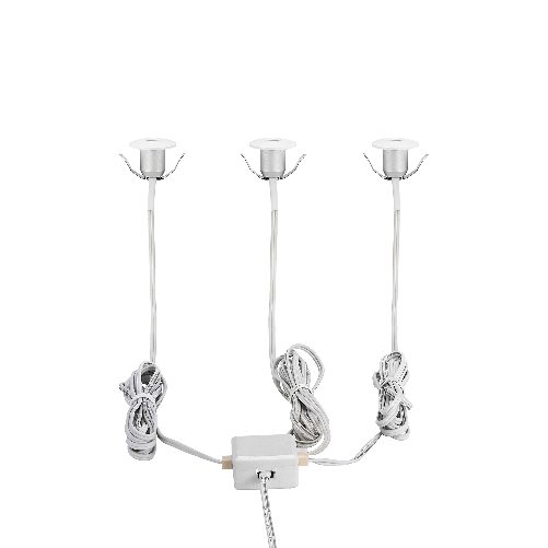 Eglo Faretto Ad Incasso Moderno Chango In Alluminio Bianco 3 Luci Led 1W 3000K