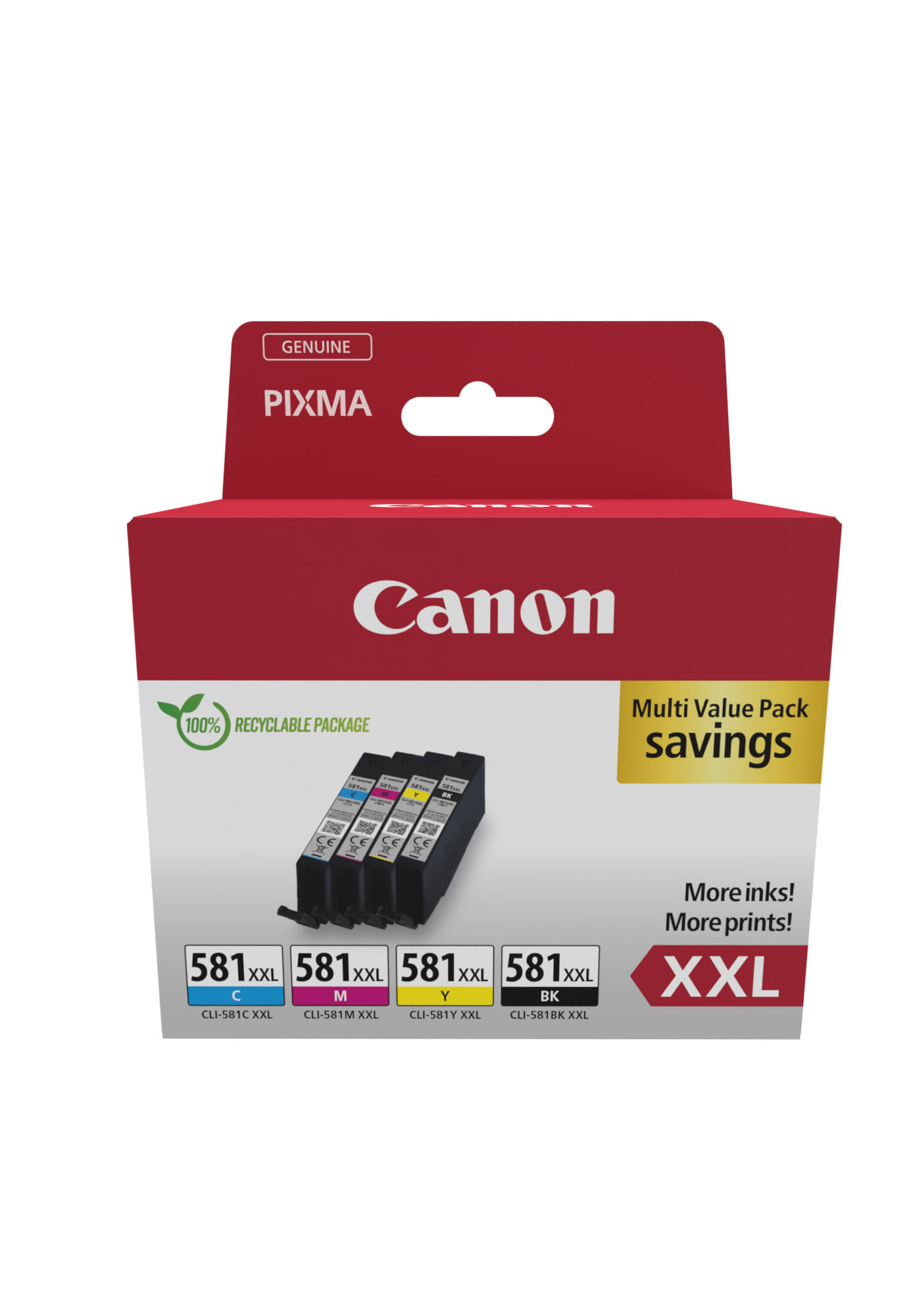 Canon 1998C007 cartuccia d'inchiostro 4 pz Originale Nero, Ciano, Magenta, Giallo