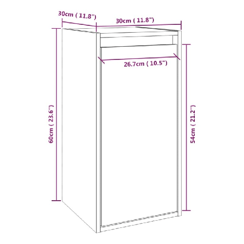 Pensile-Bianco-30x30x60-cm-in-Legno-Massello-di-Pino