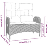 Panca-Reclinabile-da-Giardino-con-Cuscini-107cm-Polyrattan-Nera
