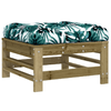 vidaXL-Poggiapiedi-Giardino-con-Cuscini-2pz-Legno-Impregnato-di-Pino