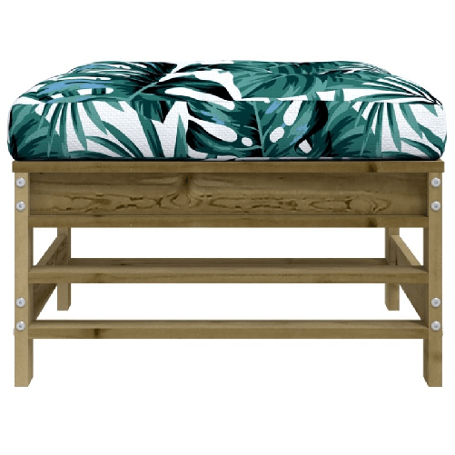 vidaXL-Poggiapiedi-Giardino-con-Cuscini-2pz-Legno-Impregnato-di-Pino