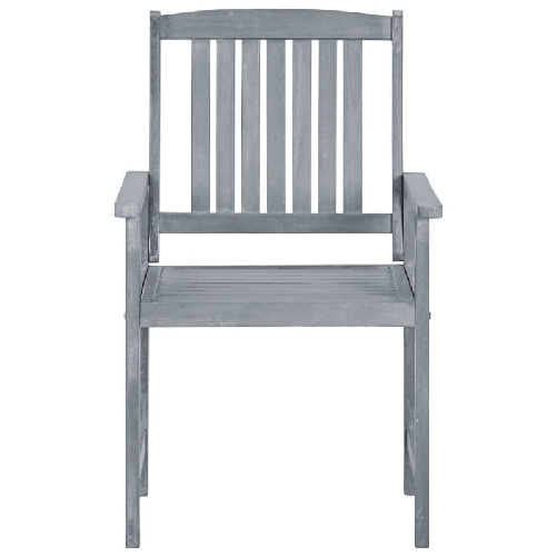vidaXL-Sedie-da-Giardino-8-pz-in-Legno-Massello-di-Acacia-Grigio