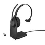 Jabra 25599-889-989 cuffia e auricolare Con cavo e senza cavo A Padiglione Ufficio Bluetooth Base di ricarica Nero (JABR