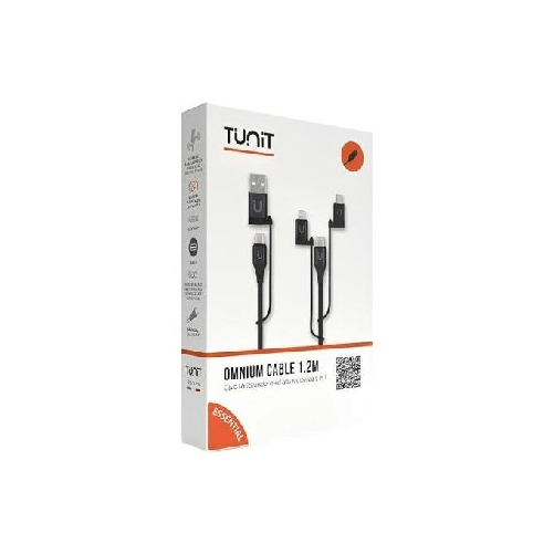 TUNIT-TTCOM00-cavo-USB-1-m-USB-A-USB-C-Micro-USB-B-Lightning-Nero