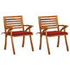vidaXL-Sedie-da-Pranzo-da-Giardino-con-Cuscini-2-pz-Massello-di-Acacia