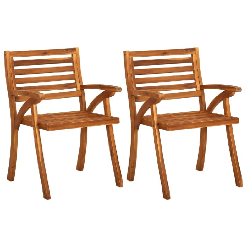 vidaXL-Sedie-da-Pranzo-da-Giardino-con-Cuscini-2-pz-Massello-di-Acacia
