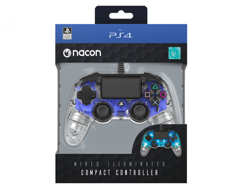 Nacon-Controller-Wired-Blu-Luminoso-PS4-Playstation-4-