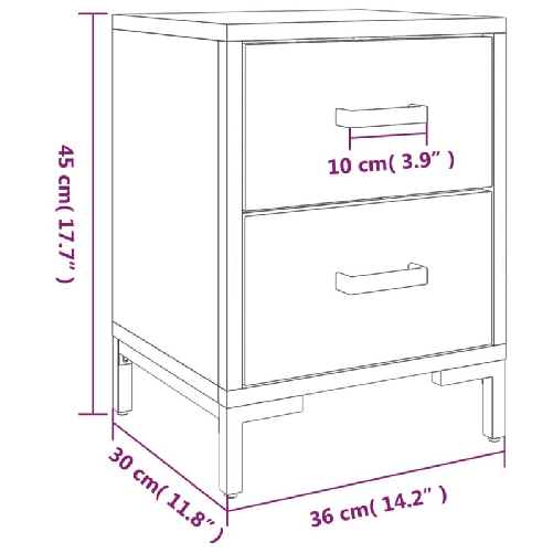 vidaXL-Comodino-Marrone-36x30x45-cm-in-Legno-Massello-di-Pino