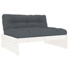 vidaXL-Set-Divani-da-Giardino-4pz-con-Cuscini-in-Legno-Massello-Bianco
