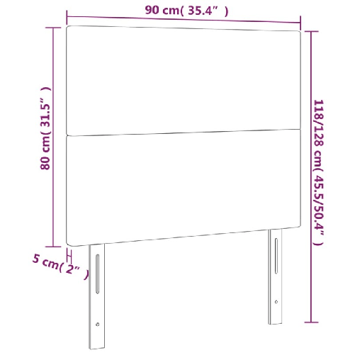 Testiera-2-pz-Grigio-Chiaro-90x5x78-88-cm-in-Tessuto