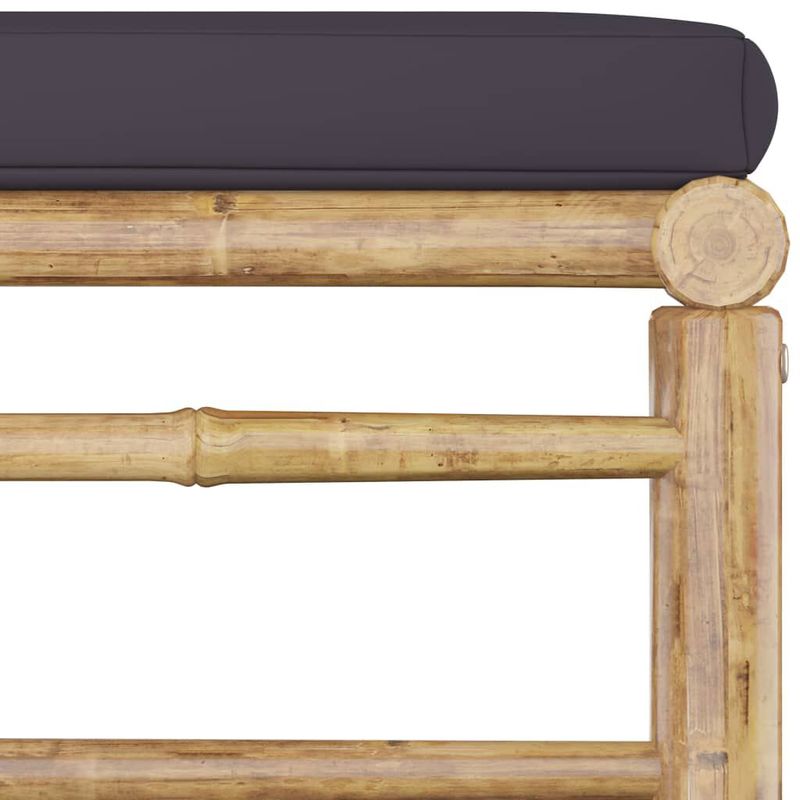 vidaXL-Set-Salotto-da-Giardino-8pz-con-Cuscini-Grigio-Scuro-Bambu