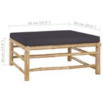 vidaXL-Set-Salotto-da-Giardino-8pz-con-Cuscini-Grigio-Scuro-Bambu