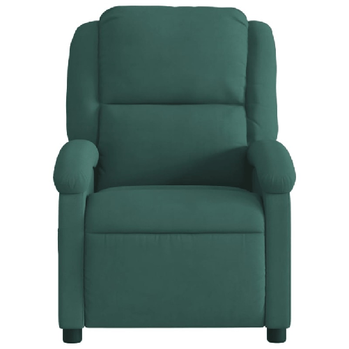 Poltrona-Reclinabile-Verde-Scuro-in-Velluto