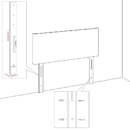 Testiere-4-pz-Grigio-Chiaro-72x5x78-88-cm-in-Tessuto