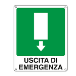 CARTELLI SEGNALATORI Cartello segnalatore - 25x31 cm - USCITA DI EMERGENZA - alluminio - Cartelli Segnalatori