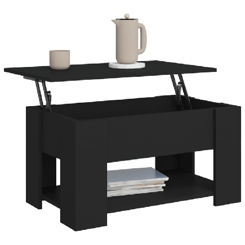Tavolino-da-Salotto-Nero-79x49x41-cm-in-Legno-Multistrato