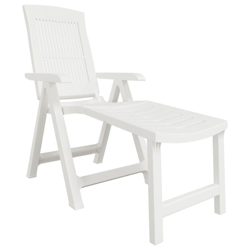 vidaXL-Lettino-Prendisole-Bianco-in-Plastica
