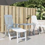 vidaXL-Lettino-Prendisole-Bianco-in-Plastica
