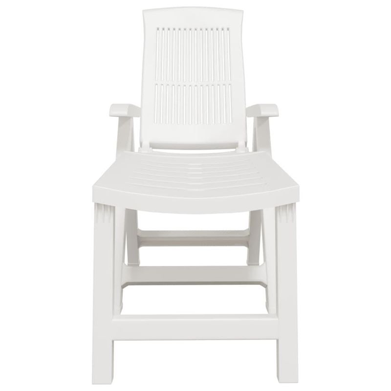 vidaXL-Lettino-Prendisole-Bianco-in-Plastica