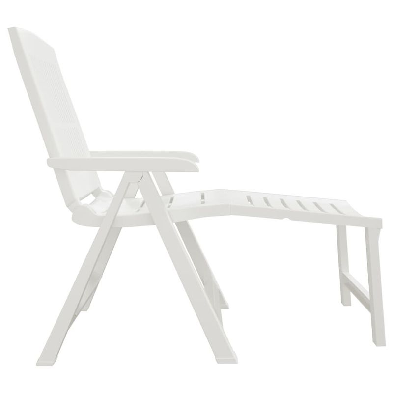 vidaXL-Lettino-Prendisole-Bianco-in-Plastica
