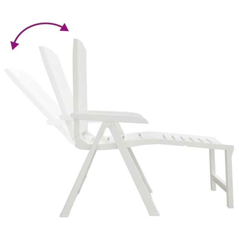 vidaXL-Lettino-Prendisole-Bianco-in-Plastica