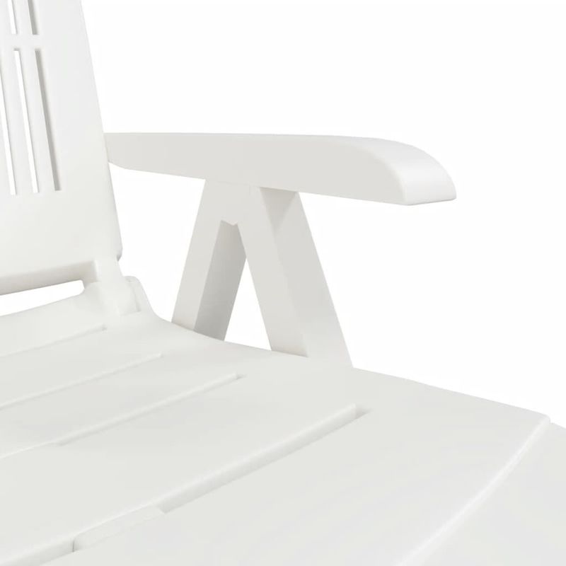 vidaXL-Lettino-Prendisole-Bianco-in-Plastica