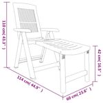 vidaXL-Lettino-Prendisole-Bianco-in-Plastica