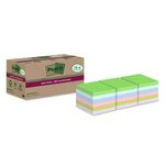 Post-It 7100284782 pouch autoadesiva Quadrato Blu, Verde, Rosa, Viola 70 fogli Autoadesivo