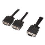 AISENS A113-0081 cavo VGA 0,45 m VGA (D-Sub) 2 x VGA (D-Sub) Nero