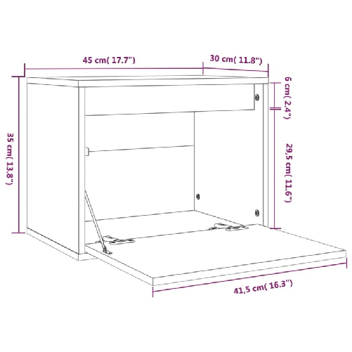 Pensile-Bianco-45x30x35-cm-in-Legno-Massello-di-Pino