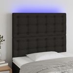 vidaXL-Testiera-a-LED-Nera-80x5x118-128-cm-in-Tessuto