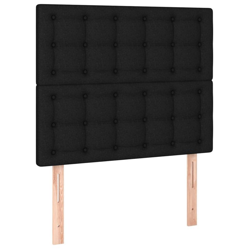 vidaXL-Testiera-a-LED-Nera-80x5x118-128-cm-in-Tessuto