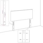 vidaXL-Testiera-a-LED-Nera-80x5x118-128-cm-in-Tessuto